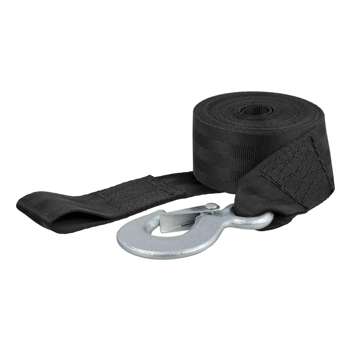CURT 29450 front view showing strap and zinc hook for reliable towing