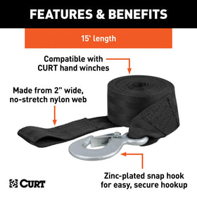 CURT 29450 hook detail zinc-plated snap hook resisting corrosion