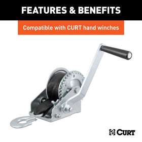 CURT 29450 in use attached to boat bow for fast secure loading