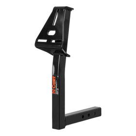 CURT front view of mounted spare showing secure hold and quick access