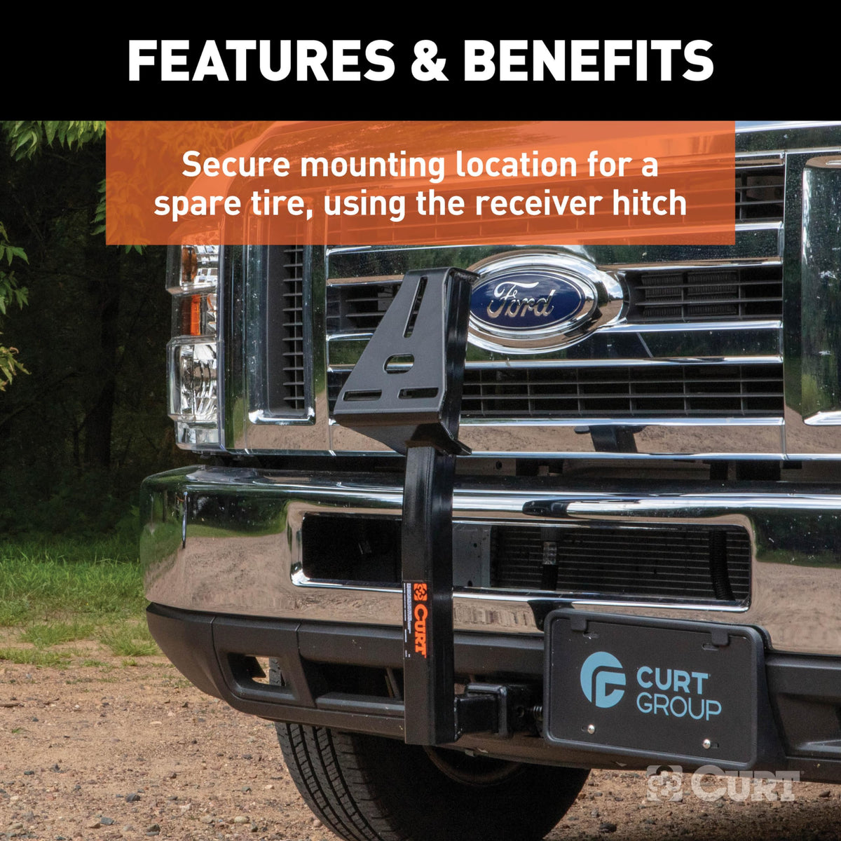 CURT powdercoat finish detail highlighting corrosion resistance and durability