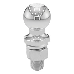 CURT chrome hitch ball front view showing durable finish and secure fit