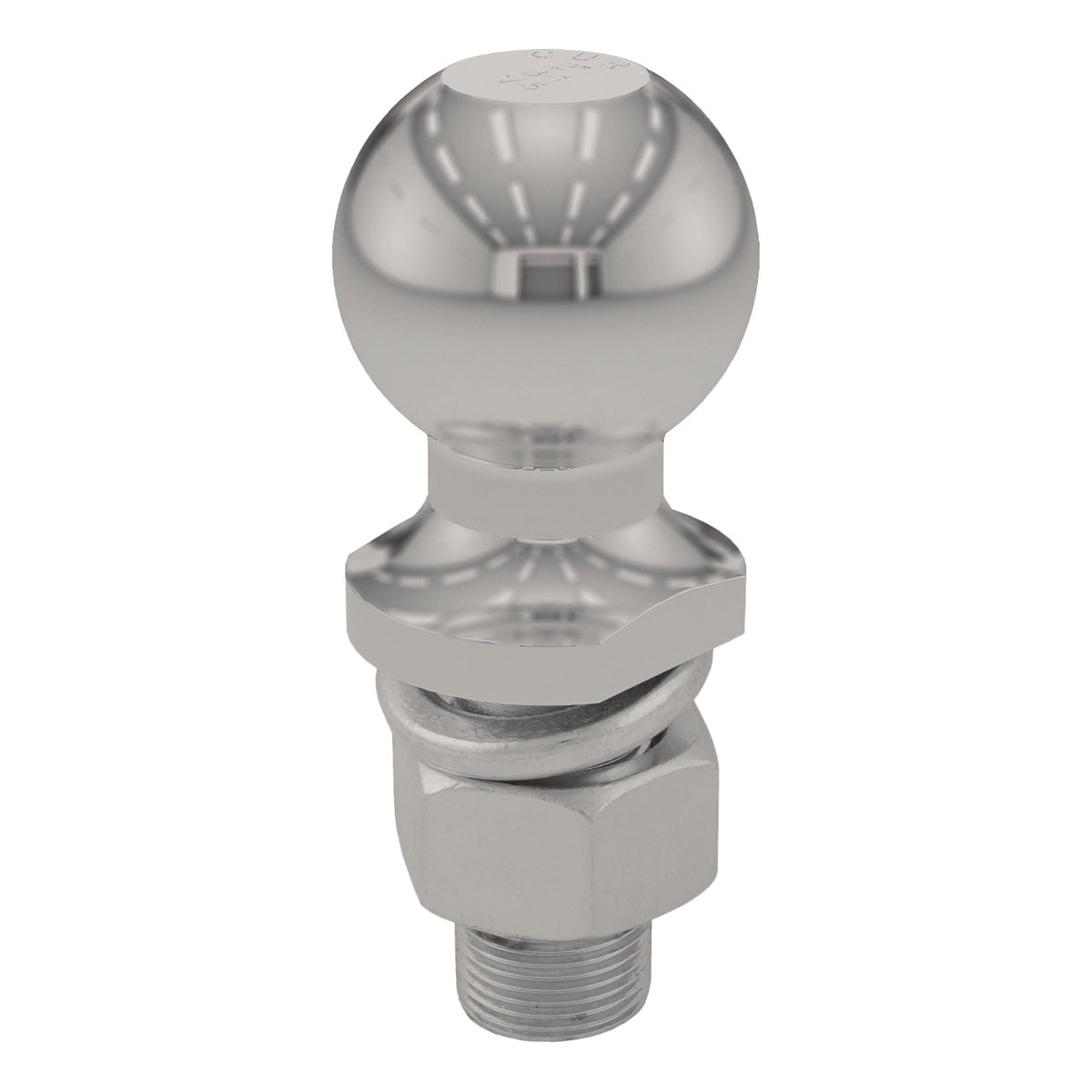 CURT stainless steel 40053 front view showing ball and finish for rust resistance