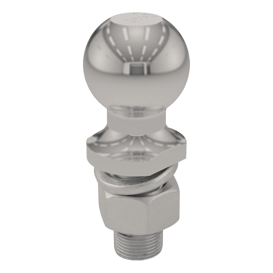 CURT stainless steel 40053 front view showing ball and finish for rust resistance