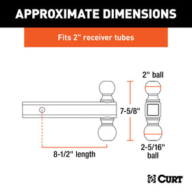 CURT 45002 close-up of welded junction highlighting strong, permanent bond