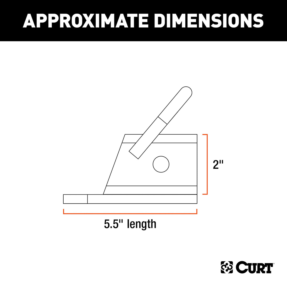 CURT 45006 welded D-ring top view showing secure recovery attachment benefit