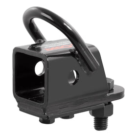 CURT 45006 front view showing 2x2 receiver and glossy black finish benefit