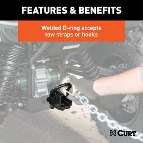 CURT 45006 next to ruler showing size and scale for fitment benefit