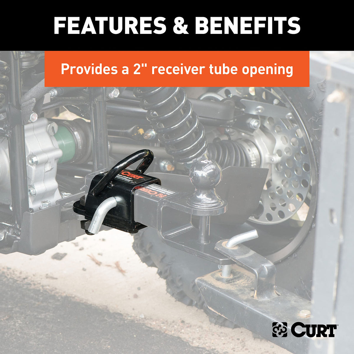 CURT 45006 stabilization plate detail showing reduced wobble benefit