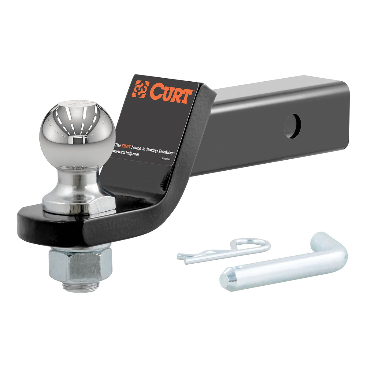 CURT 45036 front view showing ball and shank, ready-to-tow reliability