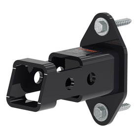 CURT front view of 2-inch receiver mount showing compact design and organized storage benefit