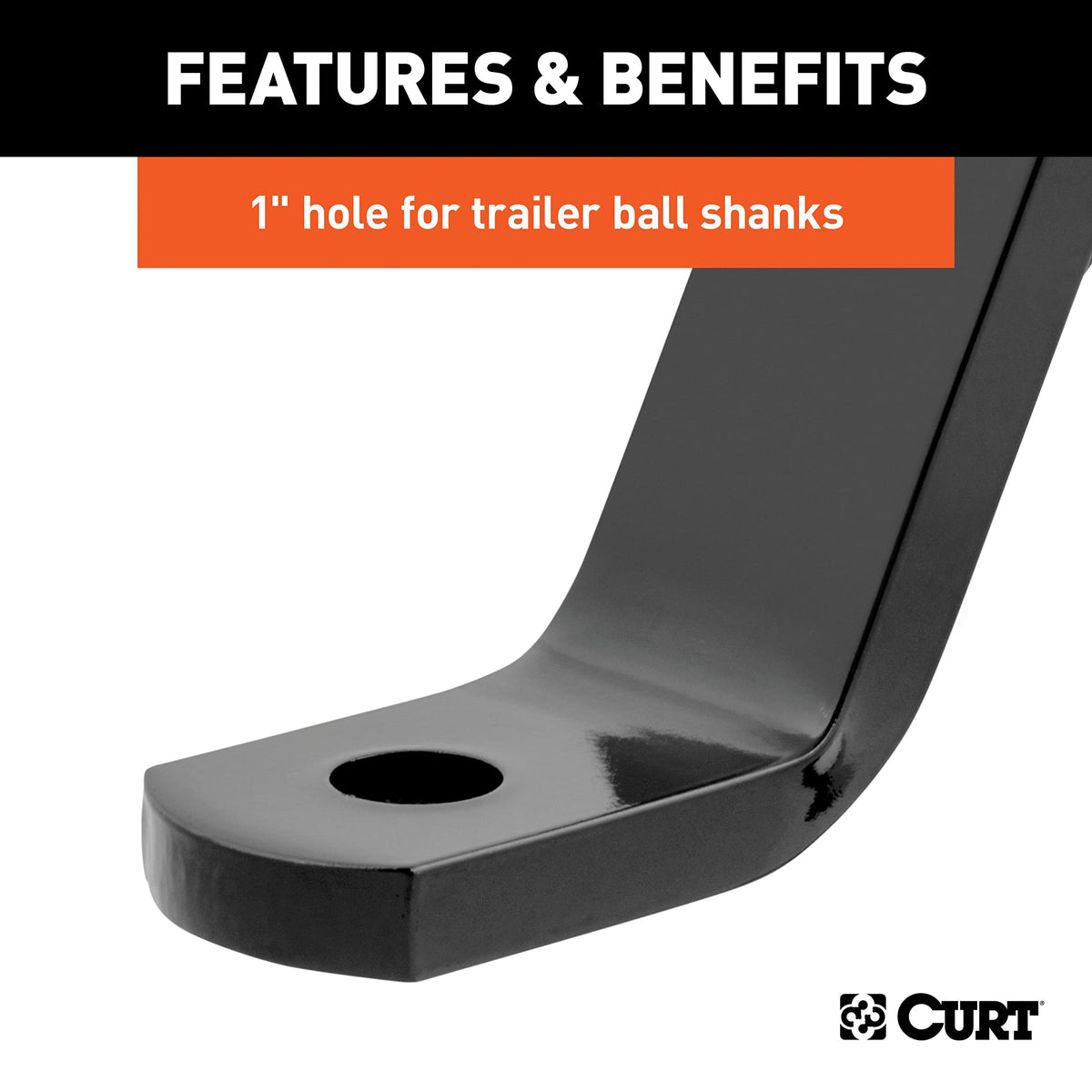 CURT 45090 installed on truck receiver for secure towing confidence