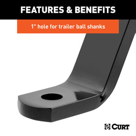 CURT 45090 installed on truck receiver for secure towing confidence