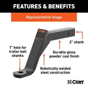 CURT 45090 powder coat texture resisting rust and road wear
