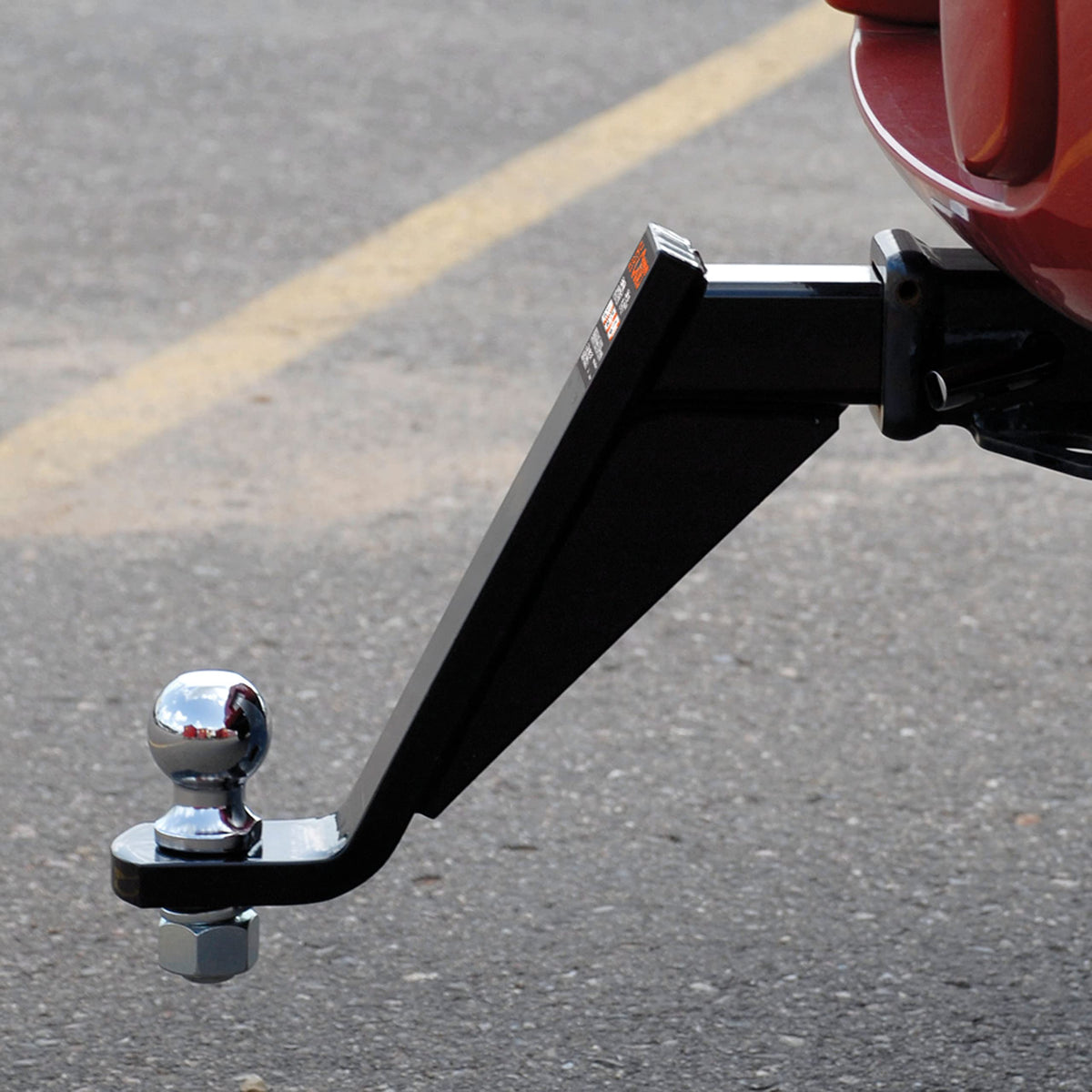 CURT 45090 in rise position showing clearance for taller trailers