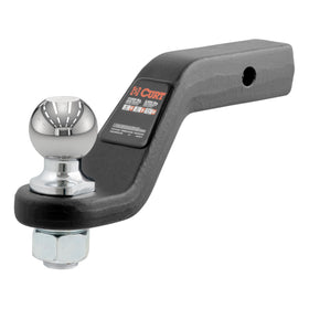 CURT loaded ball mount front profile showing ready-to-use convenience