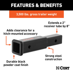 CURT 45791 powder coat finish texture showing rust resistance benefit