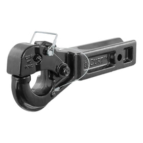 CURT forged pintle hook front view showing robust construction and capacity