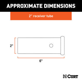 CURT 49060 close-up of 1/2 inch reinforcement collar showing increased strength at opening