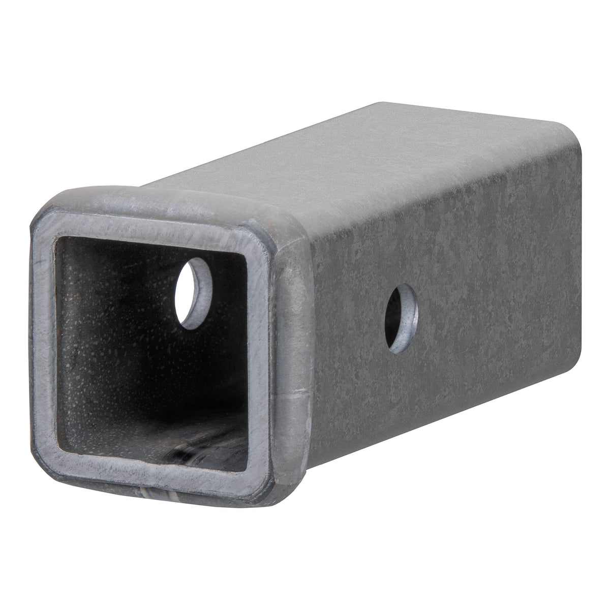 CURT 49060 front view showing raw 2x2 receiver and pre-drilled pin hole for versatile use