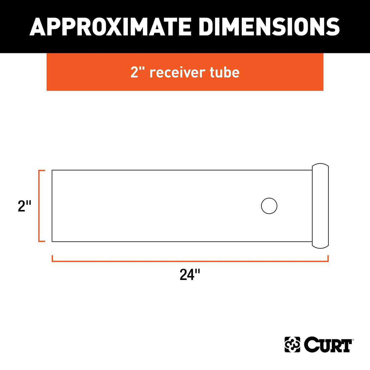 CURT close-up of 1/2 inch reinforcing collar highlighting added strength at hitch interface