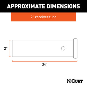 CURT close-up of 1/2 inch reinforcing collar highlighting added strength at hitch interface
