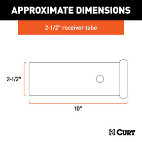 CURT 49510 close-up of 1/2-inch reinforcing collar highlighting strength at mouth