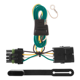 CURT front connector view showing 4-pin plug and ergonomic grip for easy towing
