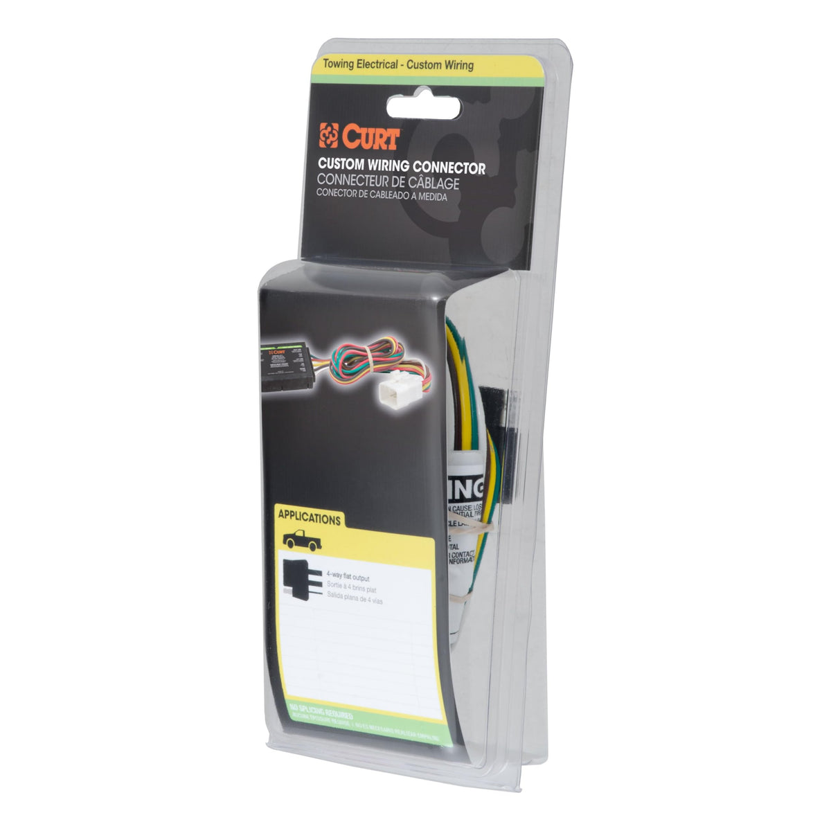 CURT 55336 4-way flat socket visible and ready to attach trailer
