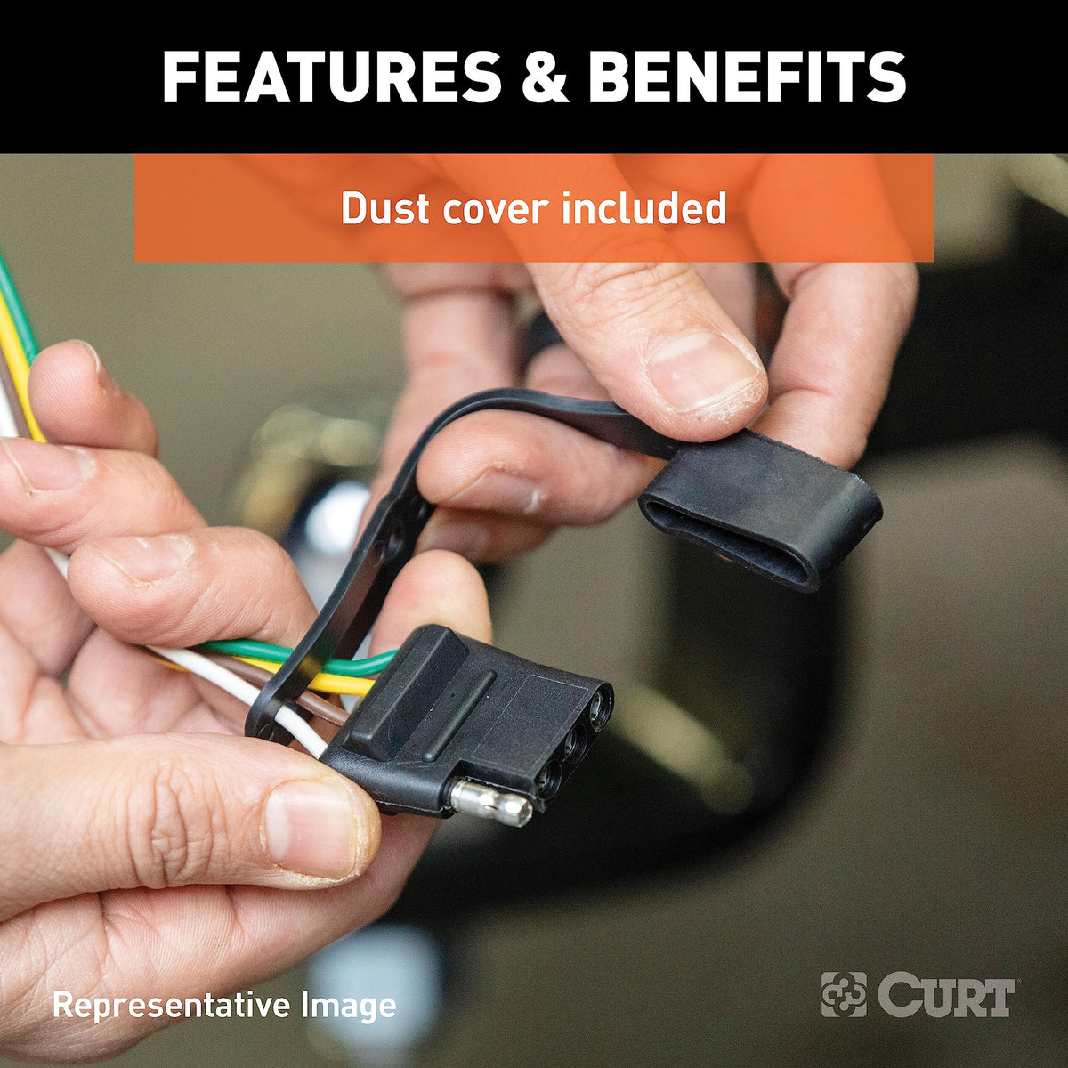 CURT 55384 slit loom and wiring protection detail reducing abrasion and wear