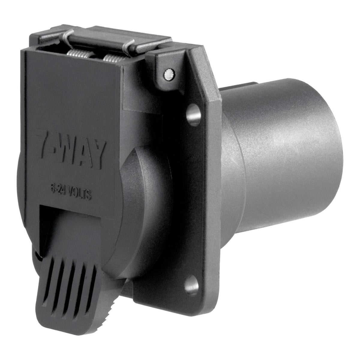CURT 55415 front socket view showing clean connector and easy plug-in benefit