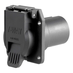 CURT 55415 front socket view showing clean connector and easy plug-in benefit