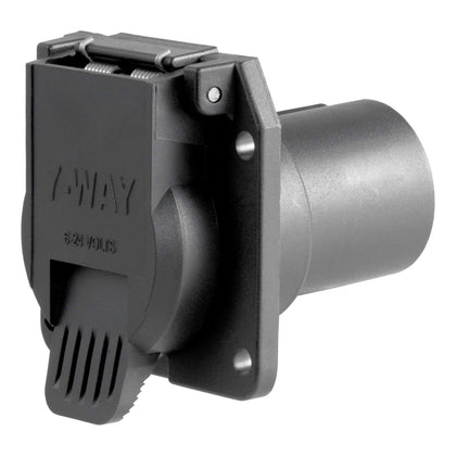 CURT 55415 front socket view showing clean connector and easy plug-in benefit