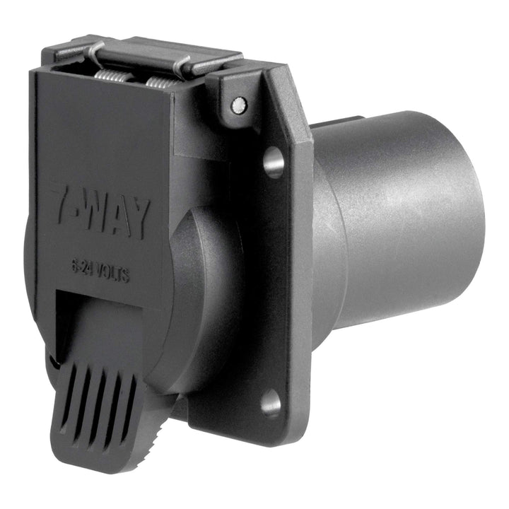CURT 55415 front socket view showing clean connector and easy plug-in benefit