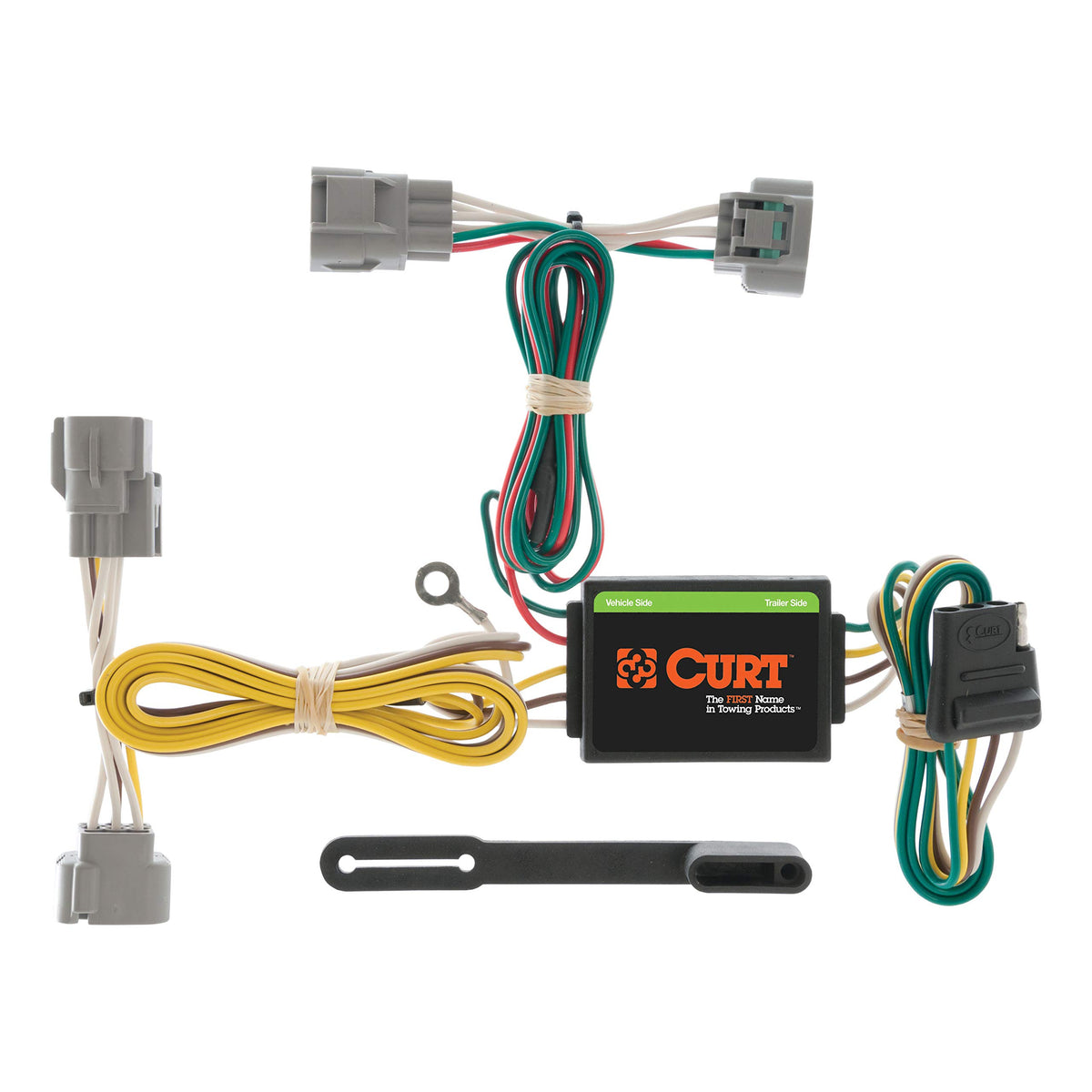 CURT front connector showing plug orientation and easy-fit benefit