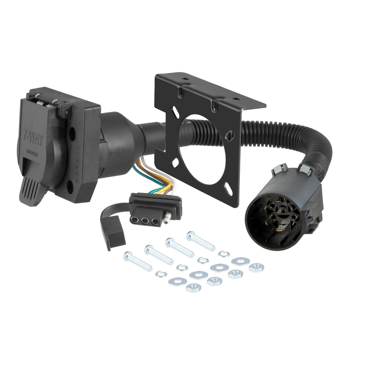 CURT 55774 front view showing dual connectors and easy plug-in benefit