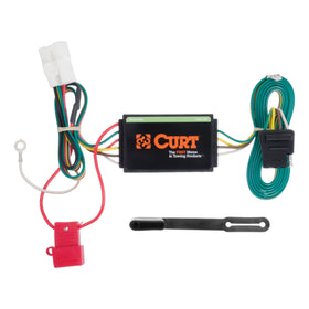 CURT 56040 front connector showing 4‑way flat socket and easy plug‑in benefit