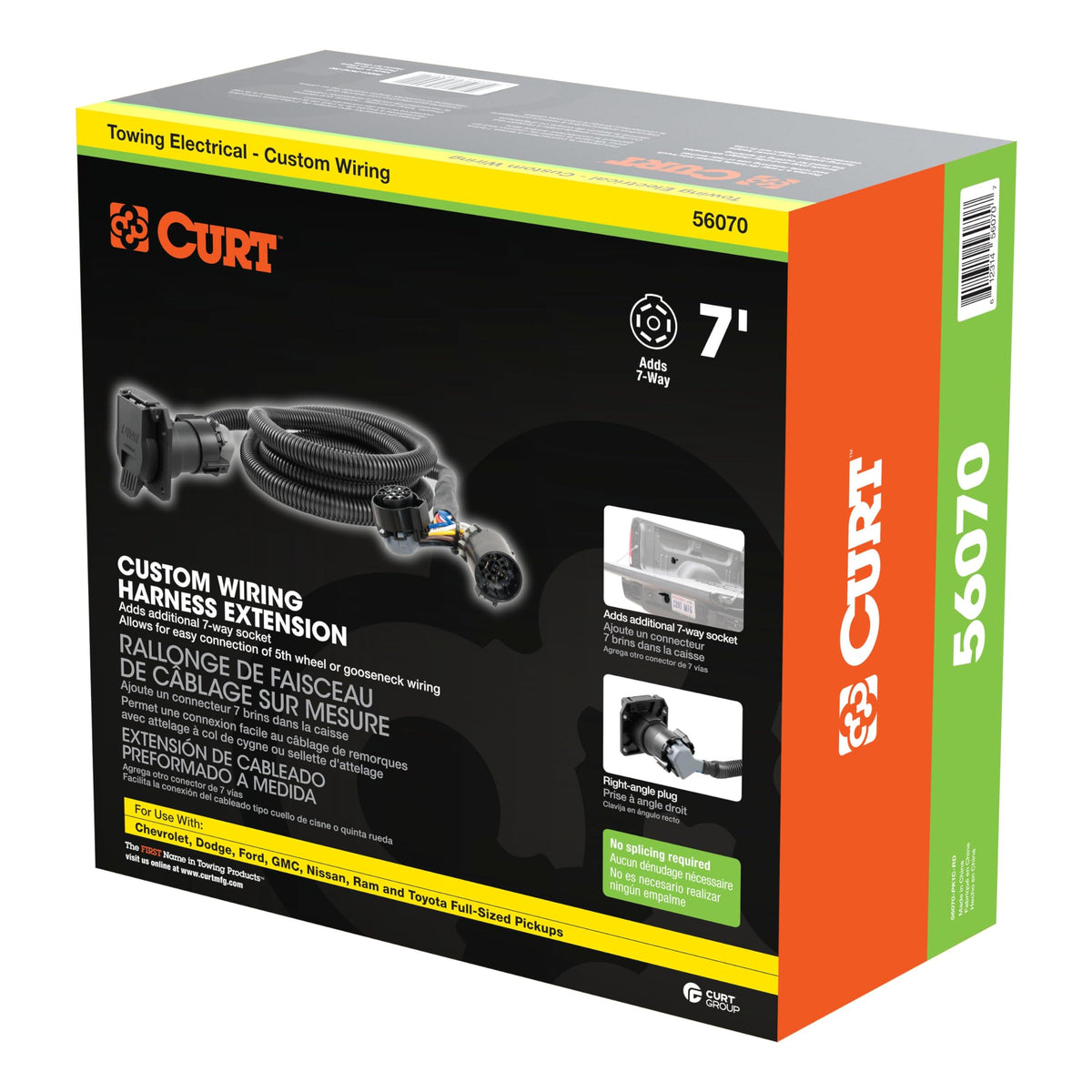 CURT packaging and includes image shows complete kit ready for installation