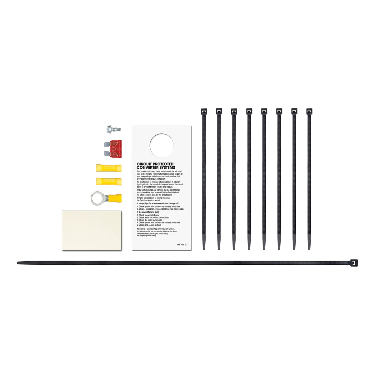 CURT 56261 routed under vehicle near hitch for neat, safe cable management