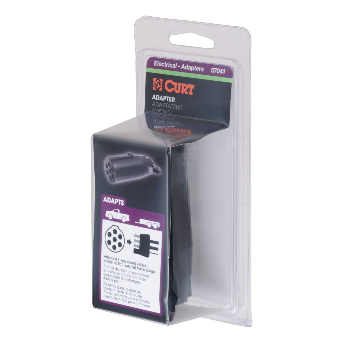 CURT 57041 next to a ruler showing compact size and easy storage