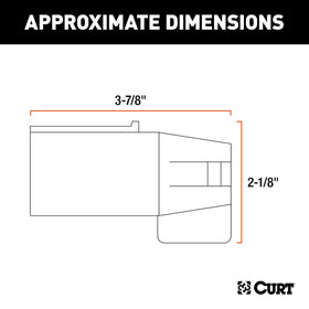 CURT adapter ergonomic side tabs detail for easier grip and handling