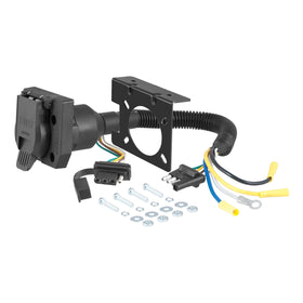 CURT 57672 front view showing dual 4-way and 7-way outputs for flexible towing