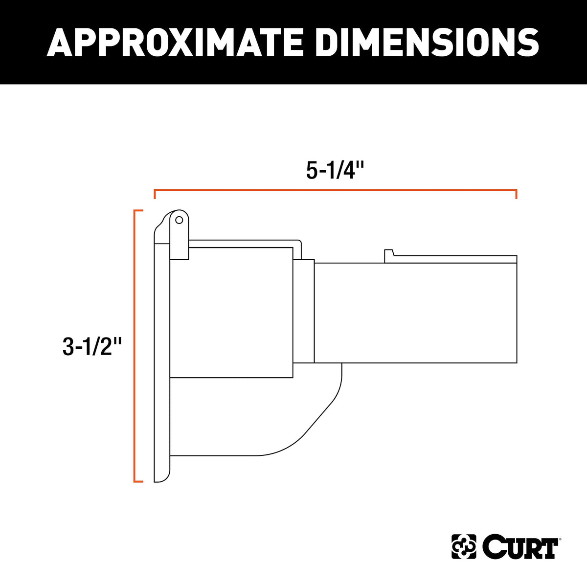 CURT 57727 dust cover open detail protecting terminals from dirt and moisture