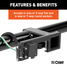 CURT mounting bolts detail illustrating no-drill secure installation