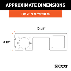 CURT side profile highlighting notched design and hitch pin access benefit