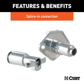 CURT concealed wiring terminals view showing protected splices for corrosion prevention benefit