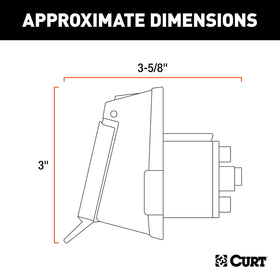 CURT 58170 spring-loaded cover detail protecting connector from water and debris