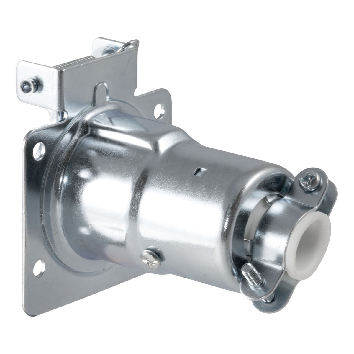 CURT 58220 front view showing die-cast housing and spring-loaded cover for protection