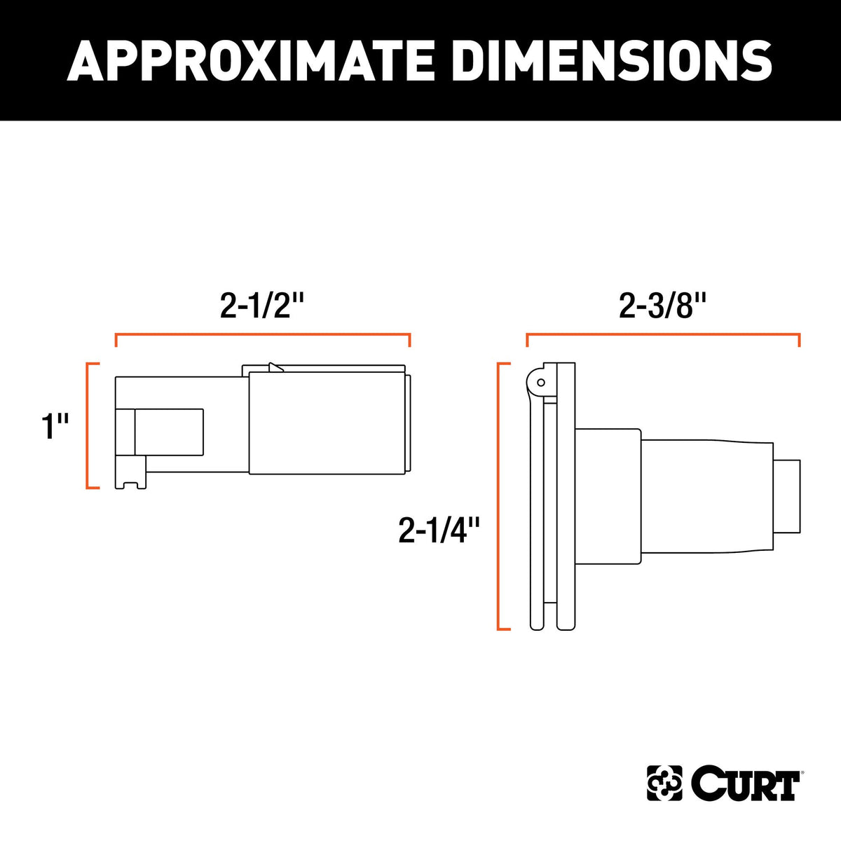 CURT close-up of die-cast housing highlighting durable construction benefit