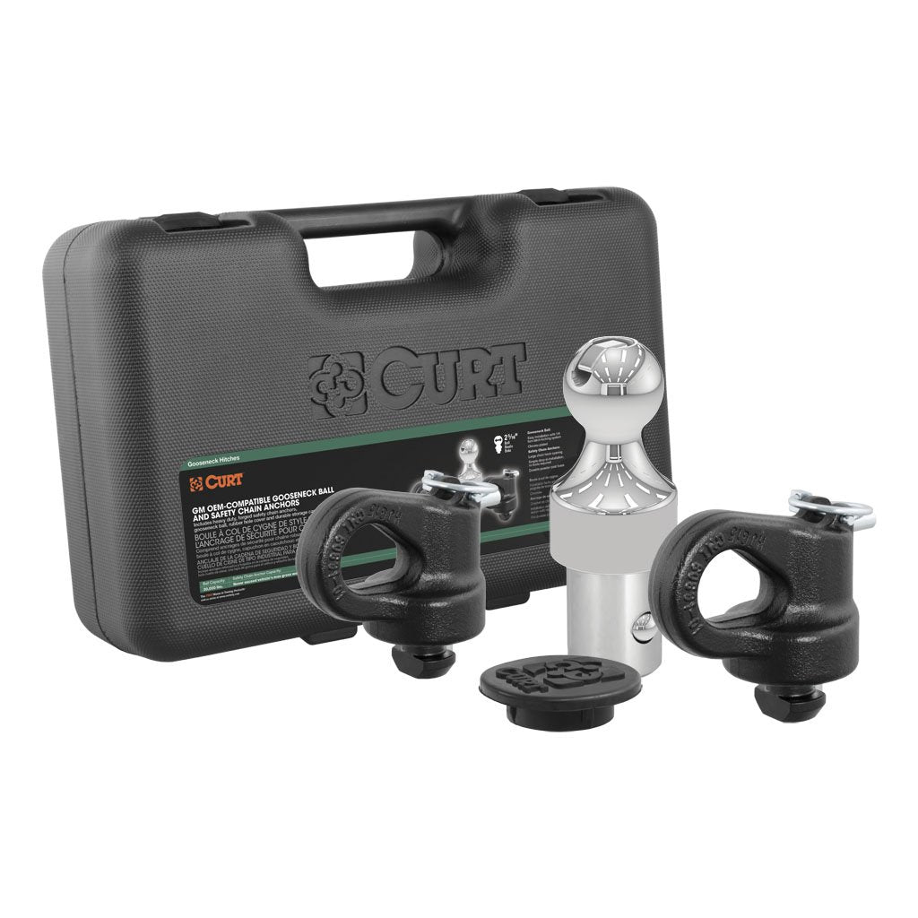 CURT 60692 kit front view showing ball anchors and case for reliable towing